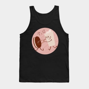 Dancing cookie and milk Tank Top